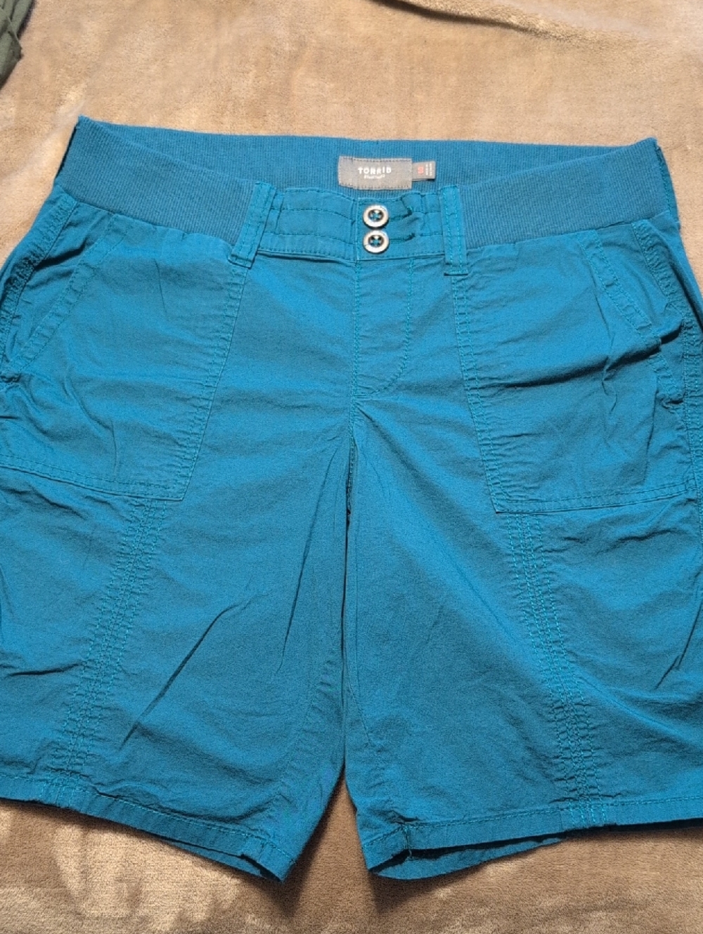 torrid Teal Pull-On Cotton-Blend Women’s Shorts Size 00 (10)